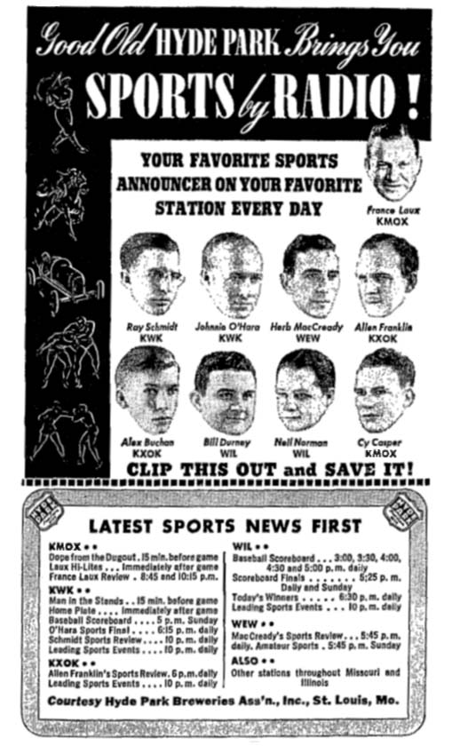 KMOX Ad 1939