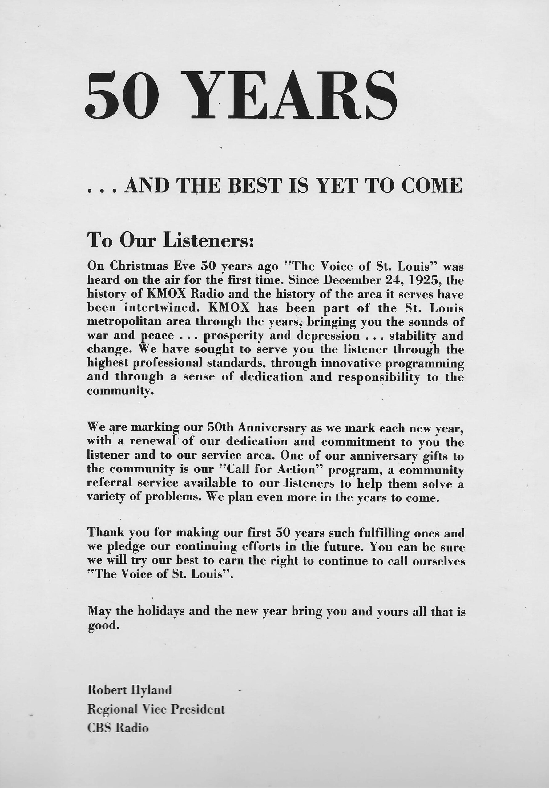 KMOX Ad 1975