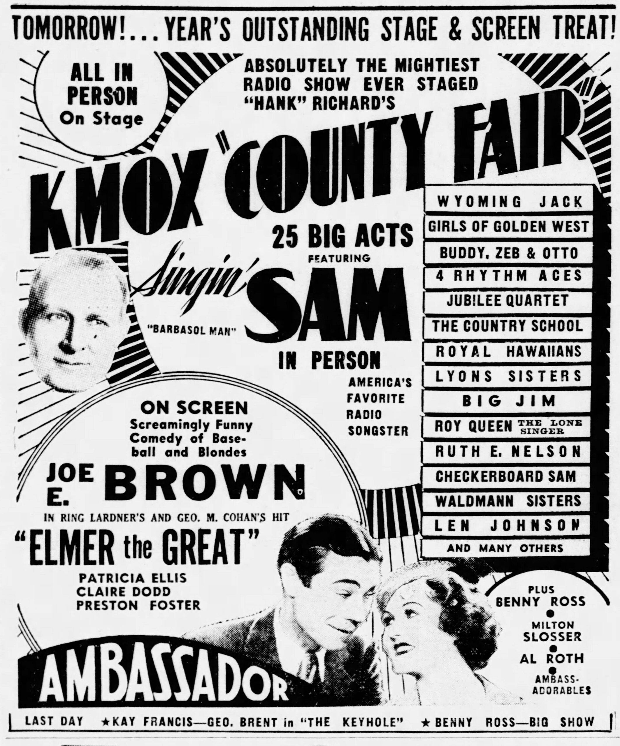 KMOX Ad 1933