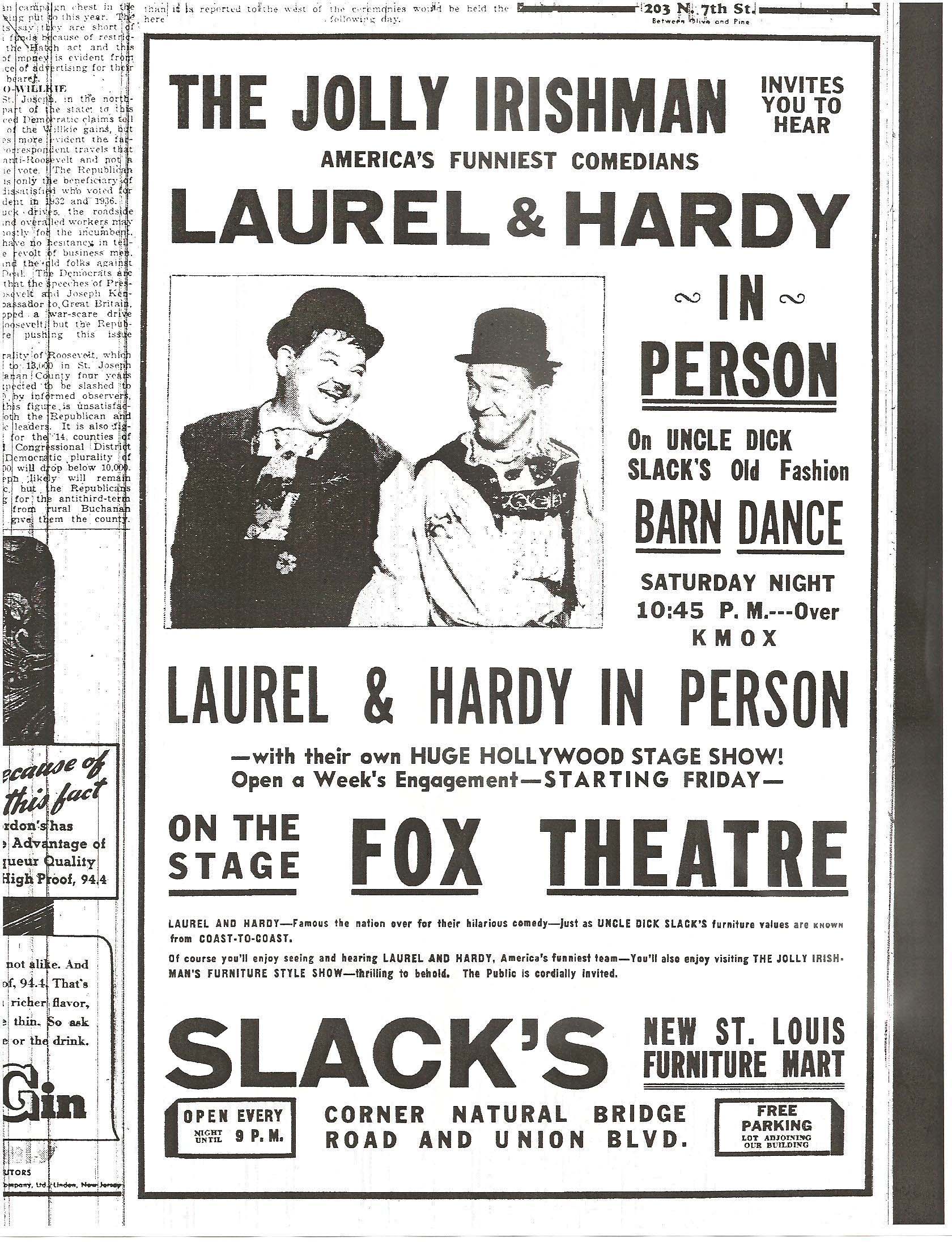 KMOX Ad Laurel & Hardy