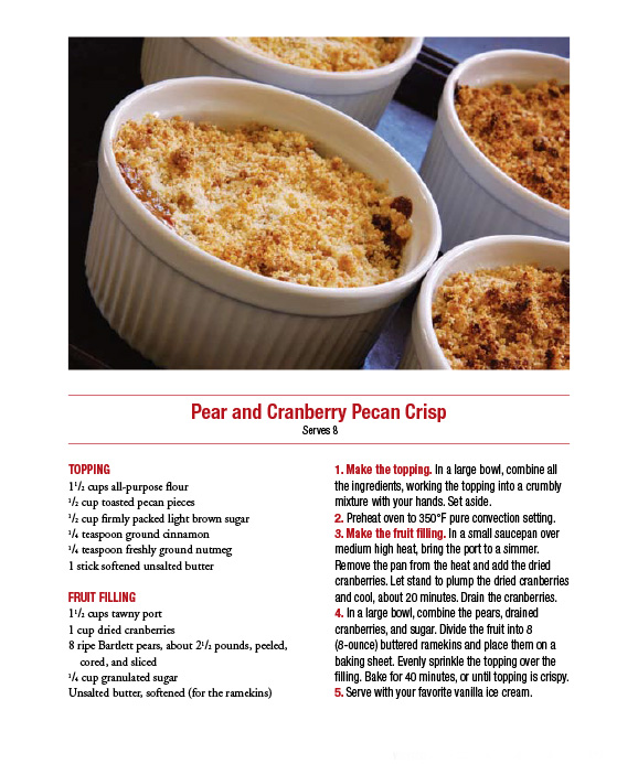Pear and Cranberry Pecan Crisp